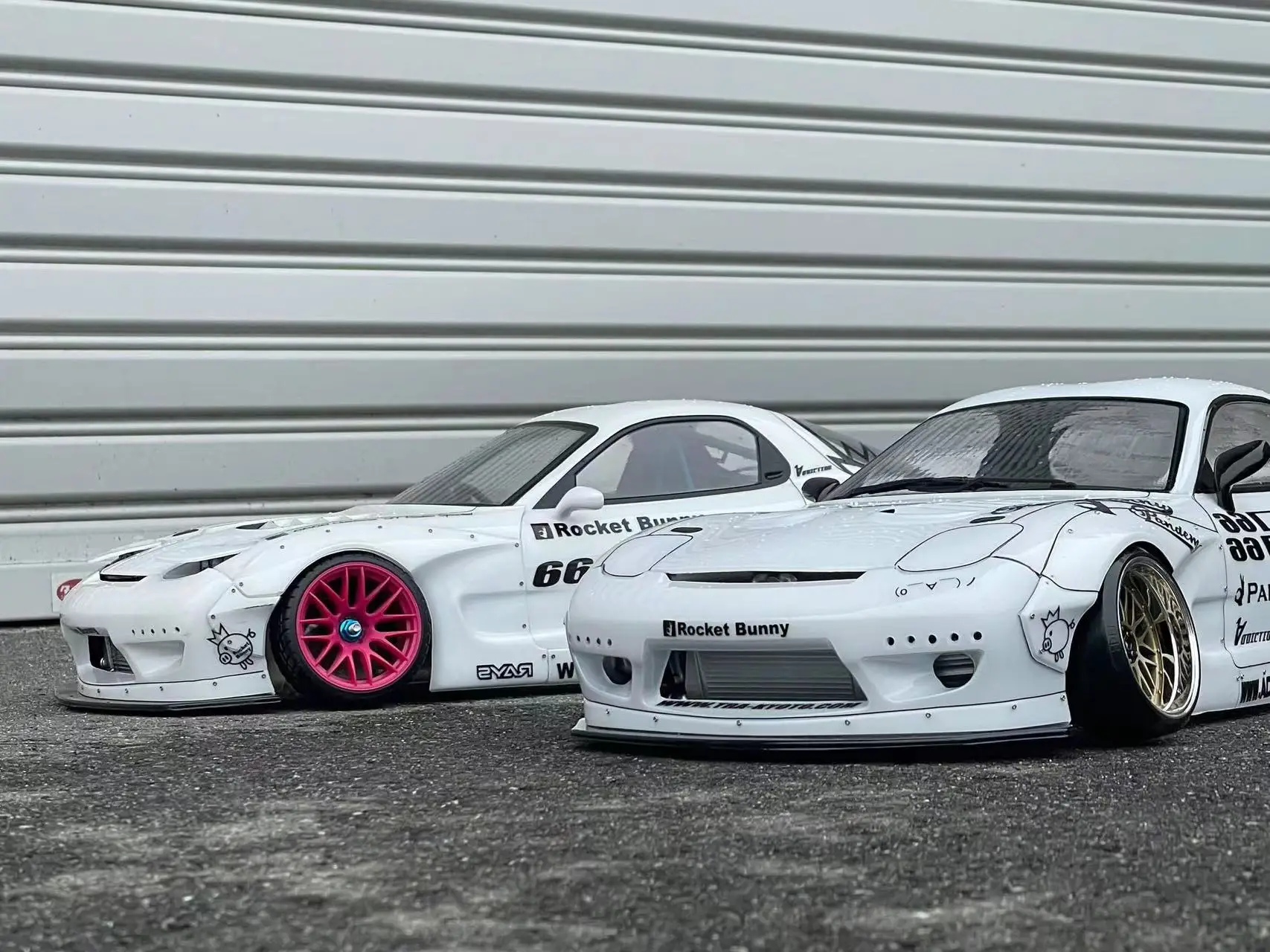 Addiction Ma*da Rx7 Rocket Bunny 1/10RC drift case AD-HB13 CLEAR BODY