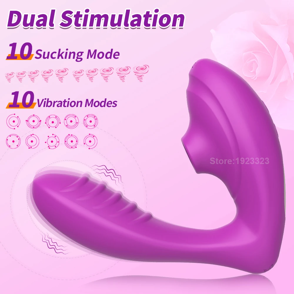 Vaginal G Spot Stimulator Massager Vibrator 20 Modes Clitoral Sucker Dildo Vibrator for Women Blowjob Sex Toy Female Masturbato
