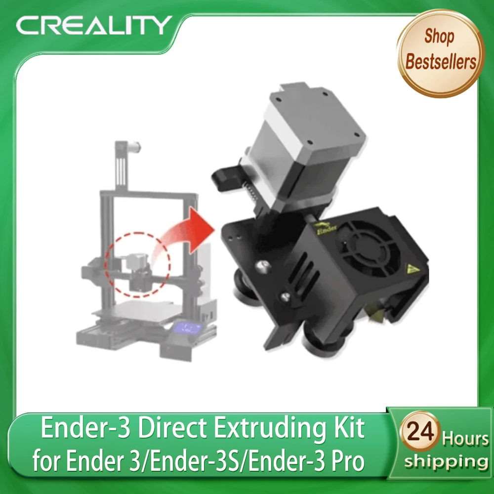

Экструдер CREALITY Ender 3 с прямым приводом для Ender 3 / Ender-3 Pro, модернизированный комплект хотэнда с шаговым двигателем 42-40 и кабелями вентилятора 1,75 мм