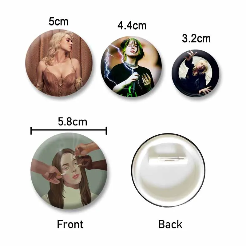 Happier Than Ever Album Cover Soft Button Pins Custom Pop Singer Biillie Eilish Brooch Lapel Badge Fans Cillection Jewelry Gifts