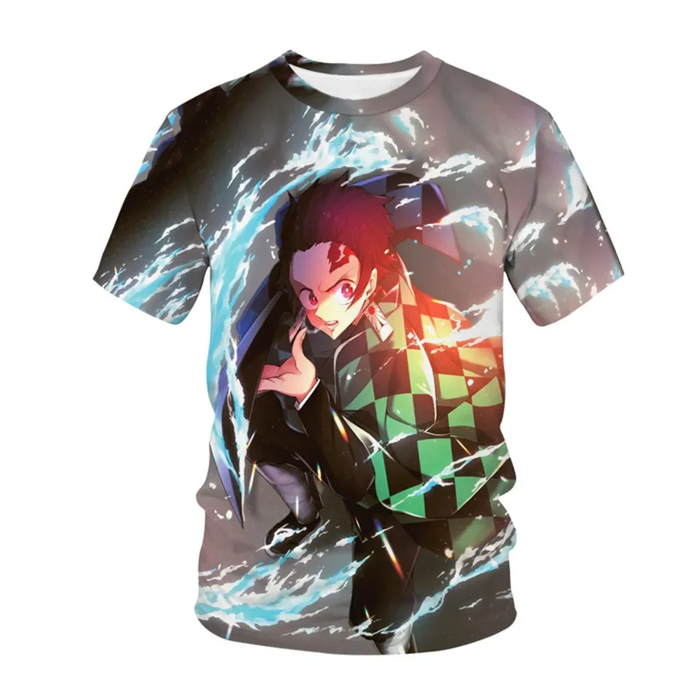 

New Trend Anime Demon Slayer Fashion Kid TShirt 3d Print Men Short Sleeve For Men Casual Tshirt Tees Men Clothing TShirt Summer