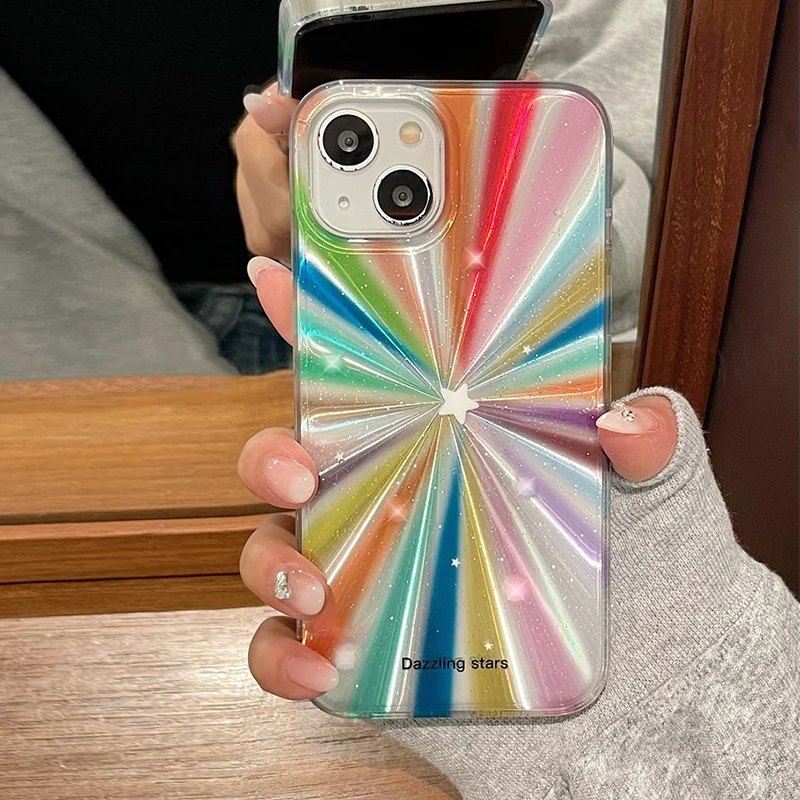 Custodia Glitter Per IPhone 15 Plus - Effetto 3D Argento Tinfoil, Morbida TPU Antiurto Per Donne E Ragazze