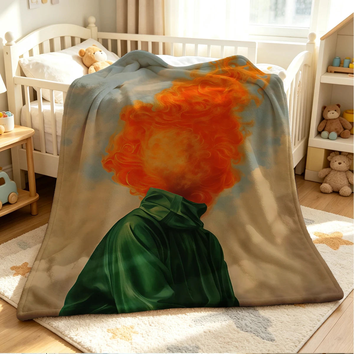 Fire Soul Flannel Blanket Warm Soft Halloween Christmas Couch Warm Cozy Decorative Decor Gift for All Season