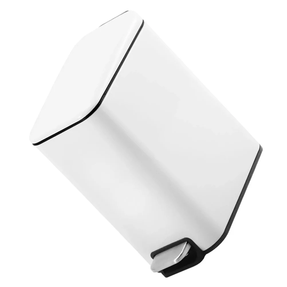 

Мусорный бак с ножной педалью из нержавеющей стали, бытовой мусорный бак, компактный компактный дизайн для домашнего офиса, отеля, туалета