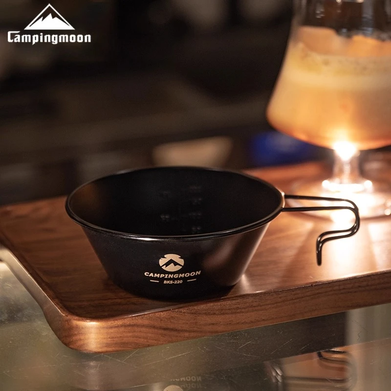 Snow bowl water cup wine glass stainless steel bowl multi-layer foldable coffee and tea cups can be heated over an open flame