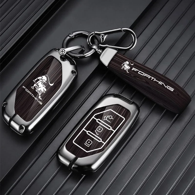 Zinc Alloy Car Remote Key Case Bag Holder Key Protective Cover For Dongfeng Fengxing Forthing T5 EVO 2021 Keychain Accessories