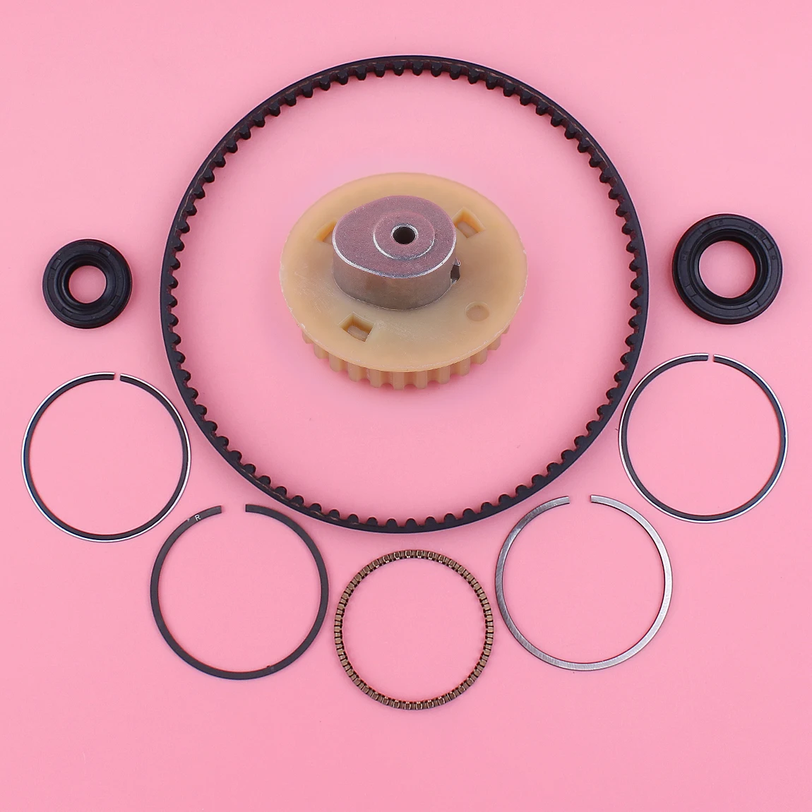 Camshaft Pulley Gear Timing Belt 39mm Piston Rings Oil Seal Set For Honda GX35 GX 35 Lawn Mower Small Engine Part