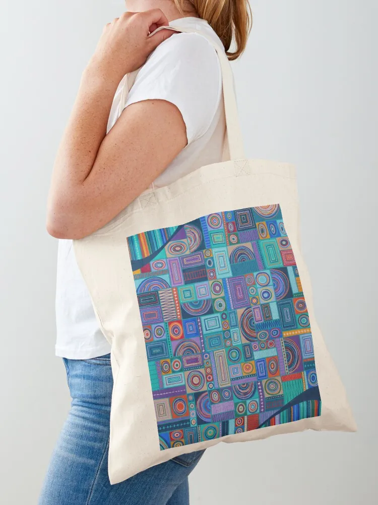 

Fortune geometric Tote Bag handbag Candy bags female bag