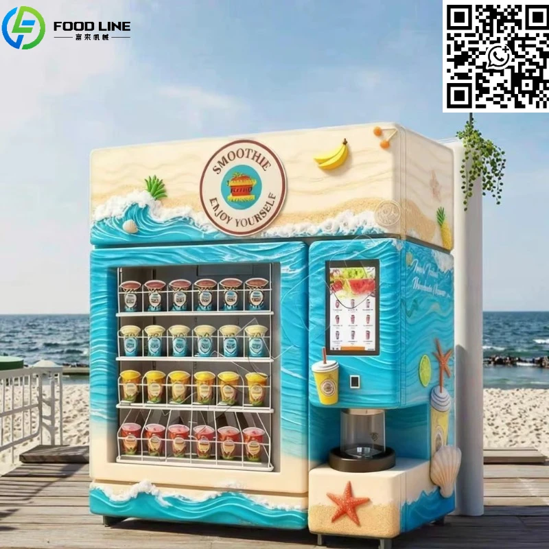 Customized  Vending Machine Supplier Smoothie- Semi-automatic Fruit Smoothie Blender Machine and Smoothie