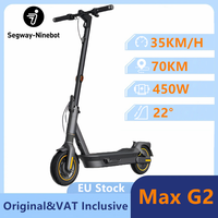 EU Stock Ninebot By Segway Max G2 KickScooter 35KM/H Max Speed 70KM Max Range 450W Motor Original Smart Electric Scooter