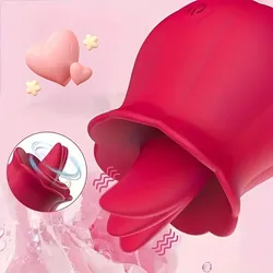 Rose-toy Swing Tongue Licking Vibrator Female Powerful Oral Nipple Clitoris Stimulator Massager Adults Goods Sex Toys for Women