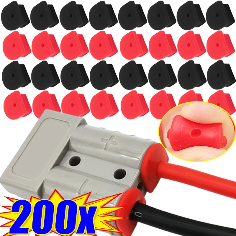 Conector 50A con Cubierta de Silicona a Prueba de Polvo, Tapa Sellada Impermeable, Protección Contra el Polvo para Vehículos Solares/Eléctricos y Carretillas Elevadoras