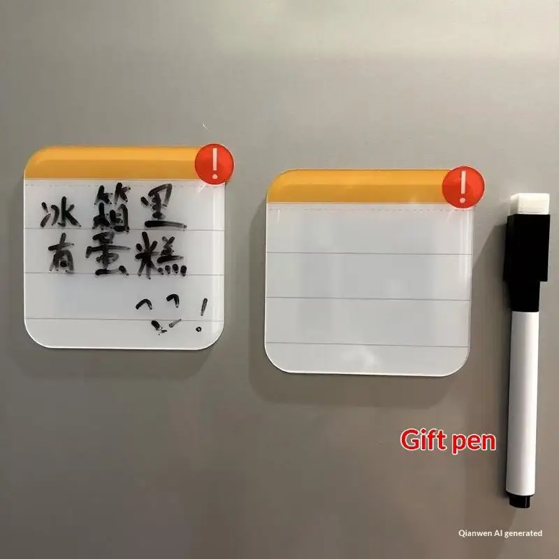 1Pc Creative Exclamation Mark Up Refrigerator Message Magnet Reusable Acrylic Memo Board Kitchen Home Decor Fridge Magnet.~