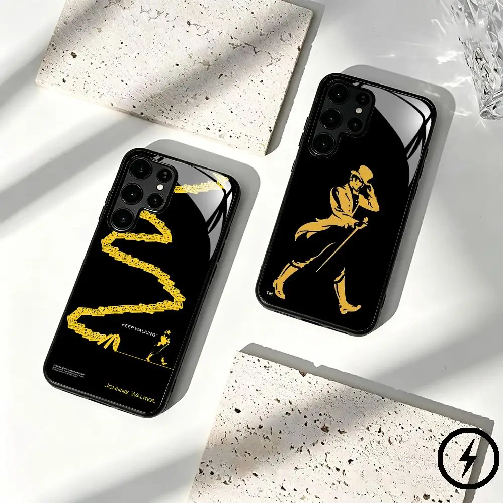 Whisky brand johnnie walker Phone Case For Samsung S26 S25 S24 S23 S22 S21 S20 Plus Ultra Fold A Glass Magnetic Case