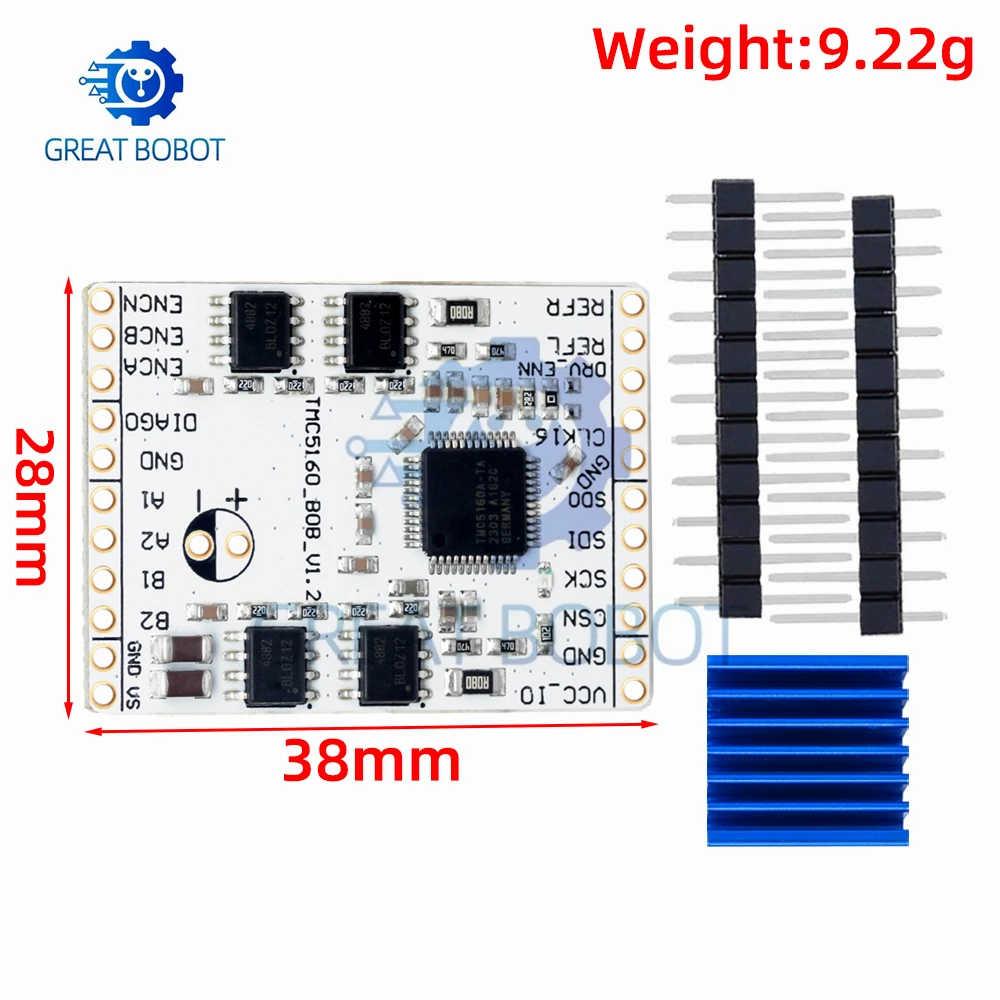 3D Printer Parts TMC5160TA-V1.0 BOB High Power Stepper Motor Driver TMC5160 StepStick Super Silent with StealthChop/SpreadCycle