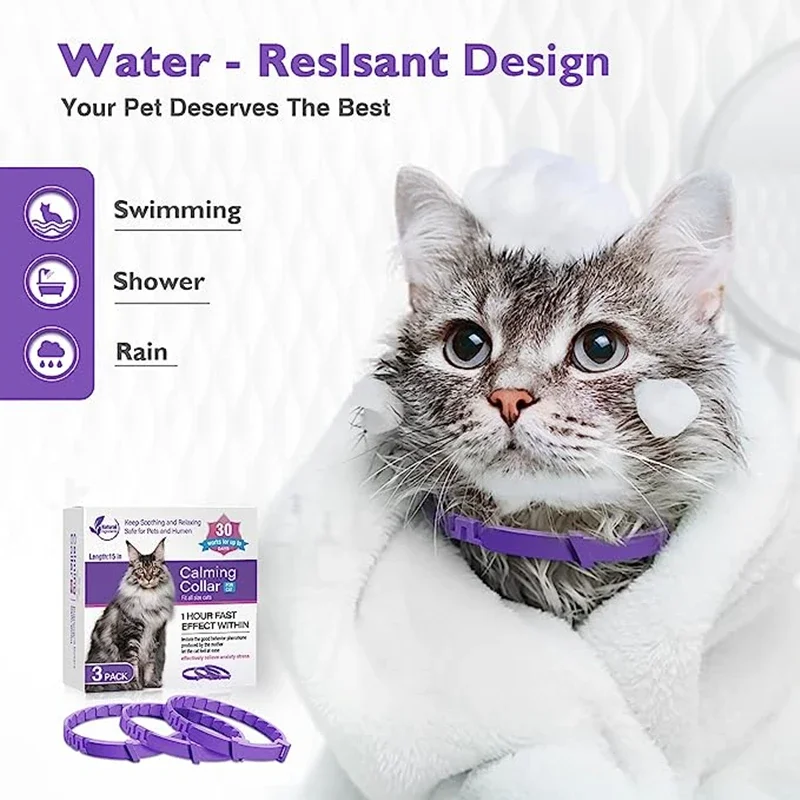 New Release 3/4 Pc Dog Calming Collar Cat Relieve Anxiety Protection Retractable Collars For Puppy Kitten Large Dogs Accessories