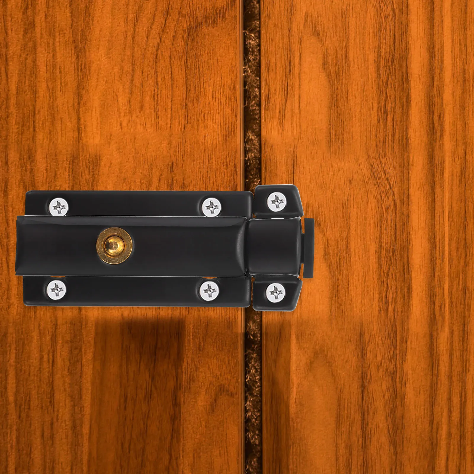

2 Pcs Gate Lock Spring Latch Barn Bolt Barrel Loaded Stainless Steel Pin Black Slide Sliding