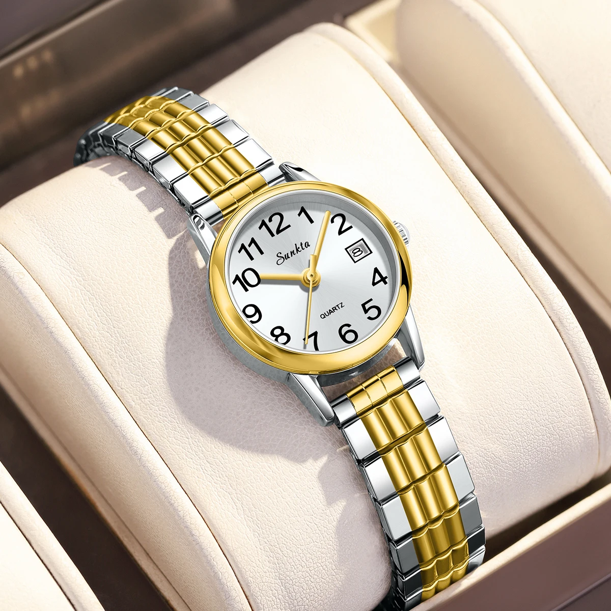 ساعة كوارتز فاخرة من LIGE للنساء، ساعة أنيقة من الفولاذ المقاوم للصدأ، مضيئة مقاومة للماء، تاريخ تلقائي، ساعة يد للسيدات