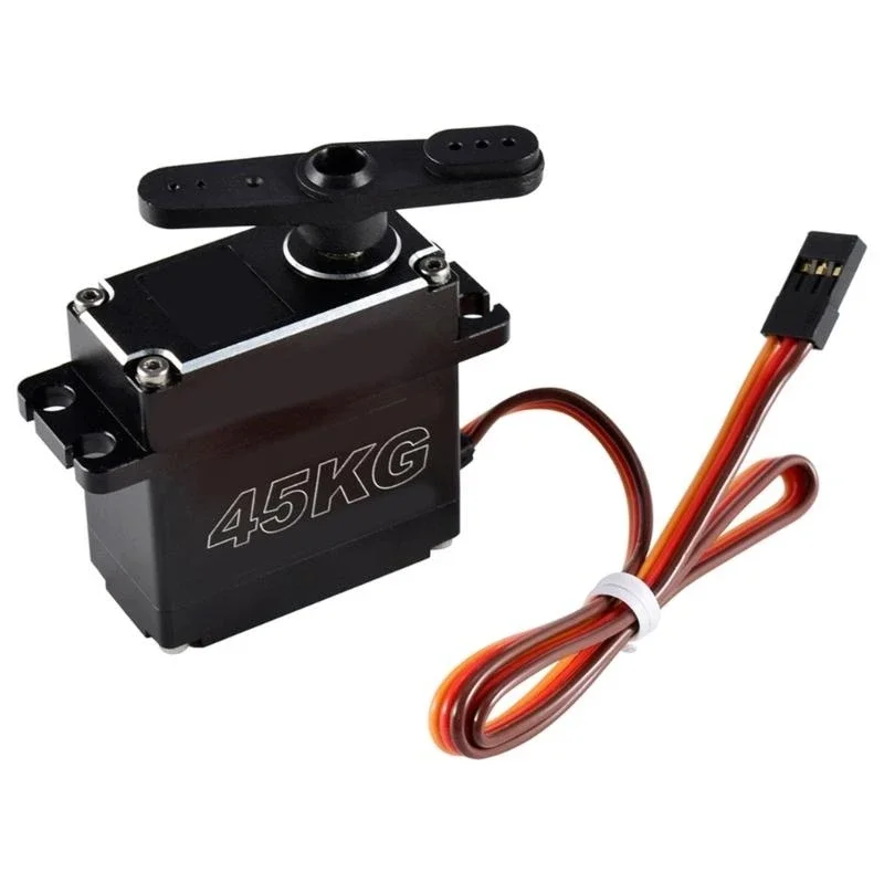 Control 180 Degree High Torque Digital Steering Servo Metal Gear DSC45MG 45KG Servo Coreless Motor Aluminum Case F19E