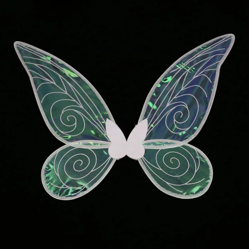 Angel Wings Kids Girls Sheer Butterfly Fairy Wing Princess Dress Up Halloween Fairy Accessories Flower Wreath Crown