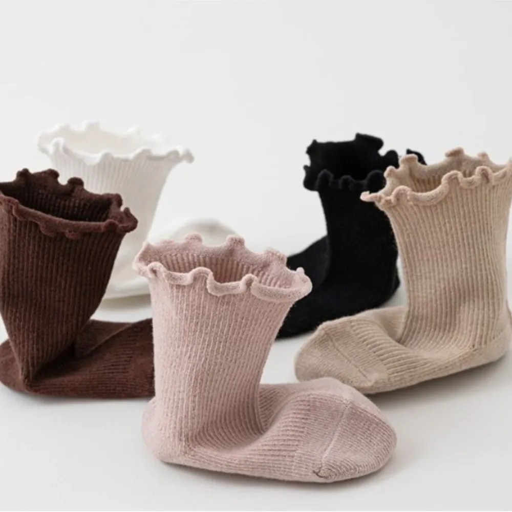 Baby socks with loose opening spring and autumn no leg tightness black ear edges cotton socks newborn boys and girls sock