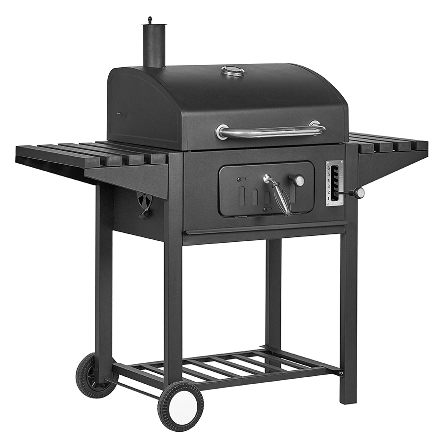 Barbecue Grill Commercial Portable Outdoor Charcoal Bbq Grills Backyard Party Iron Kitchen Trolley Flambe Trolley 25KG