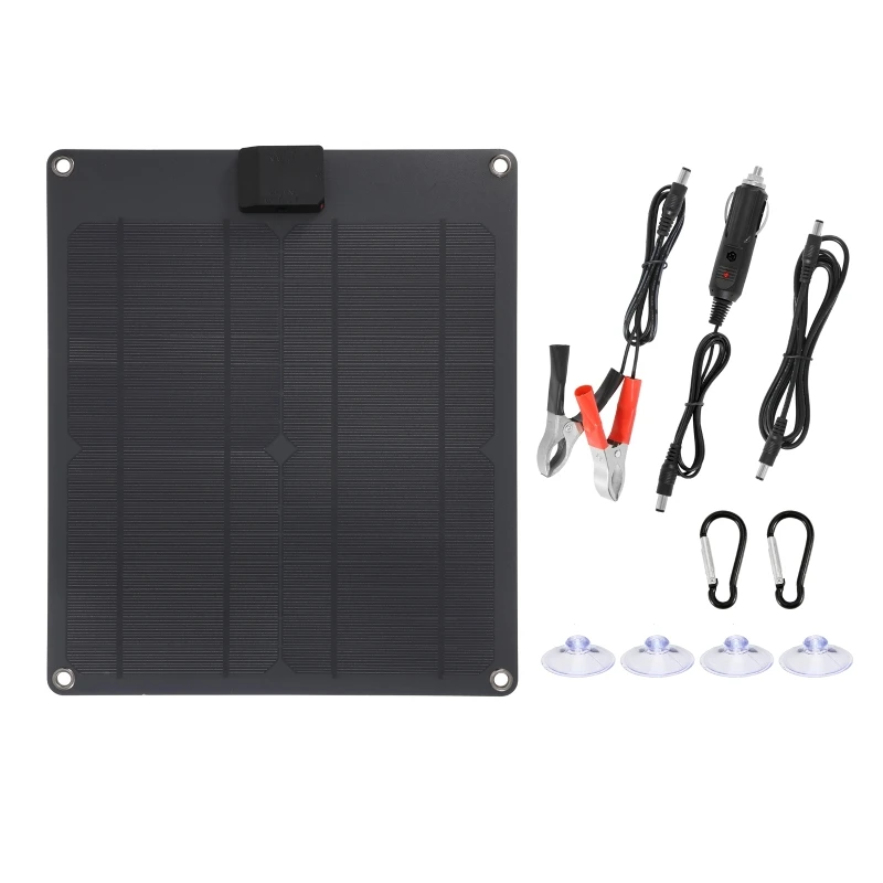 Máx. Painel Solar Portátil de 30W 5V, Carregador Solar Mini USB Leve para Celular, Power B