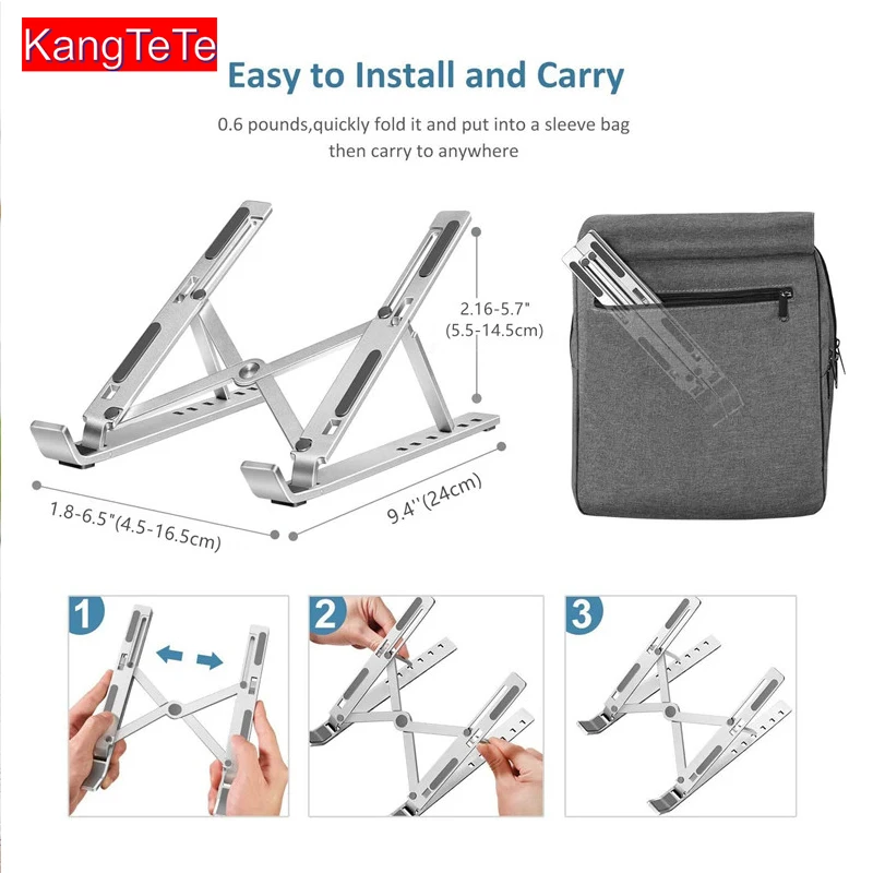 Tragbaren Laptop Stand Faltbare Aluminium Legierung Laptop Halter Tablet Ständer Faltbare Unterstützung Basis Für Macbook Lenovo DELL HP