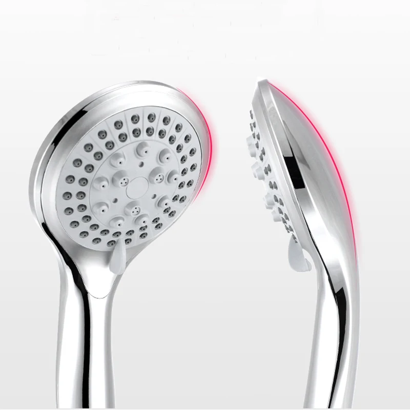 2023 Zhang Ji 5 Modes Silicone Nozzle Shower Head HandHold Rainfall Jet Spray High Pressure Powerful Shower Head Chrome plating