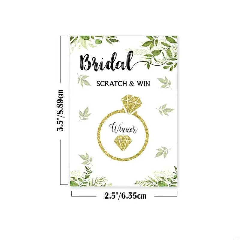 J2FF Bridal Shower Scratch Off Game Card Set Wedding Shower Present Supplies