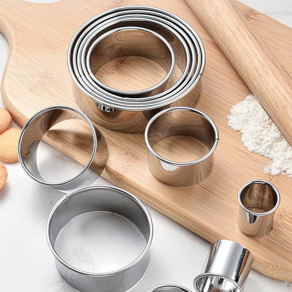 

11Pcs Round Cookie Biscuit Cutters Circle Pastry Cutters Stainless-Steel Dumpling Skin Cutter Molds Kitchen Accessories