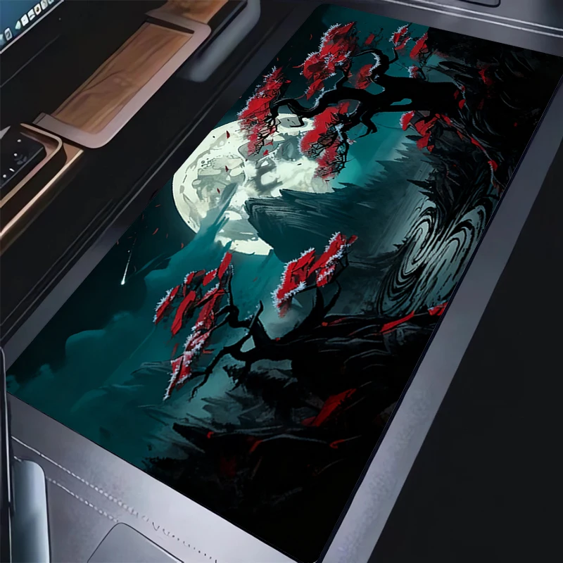 

Mouse Pad Laptop Gaming Extended Desk Mat Red And Black Art Landscapes Mousepad Anime Office Computer Carpet Gamer Keyboard Pad