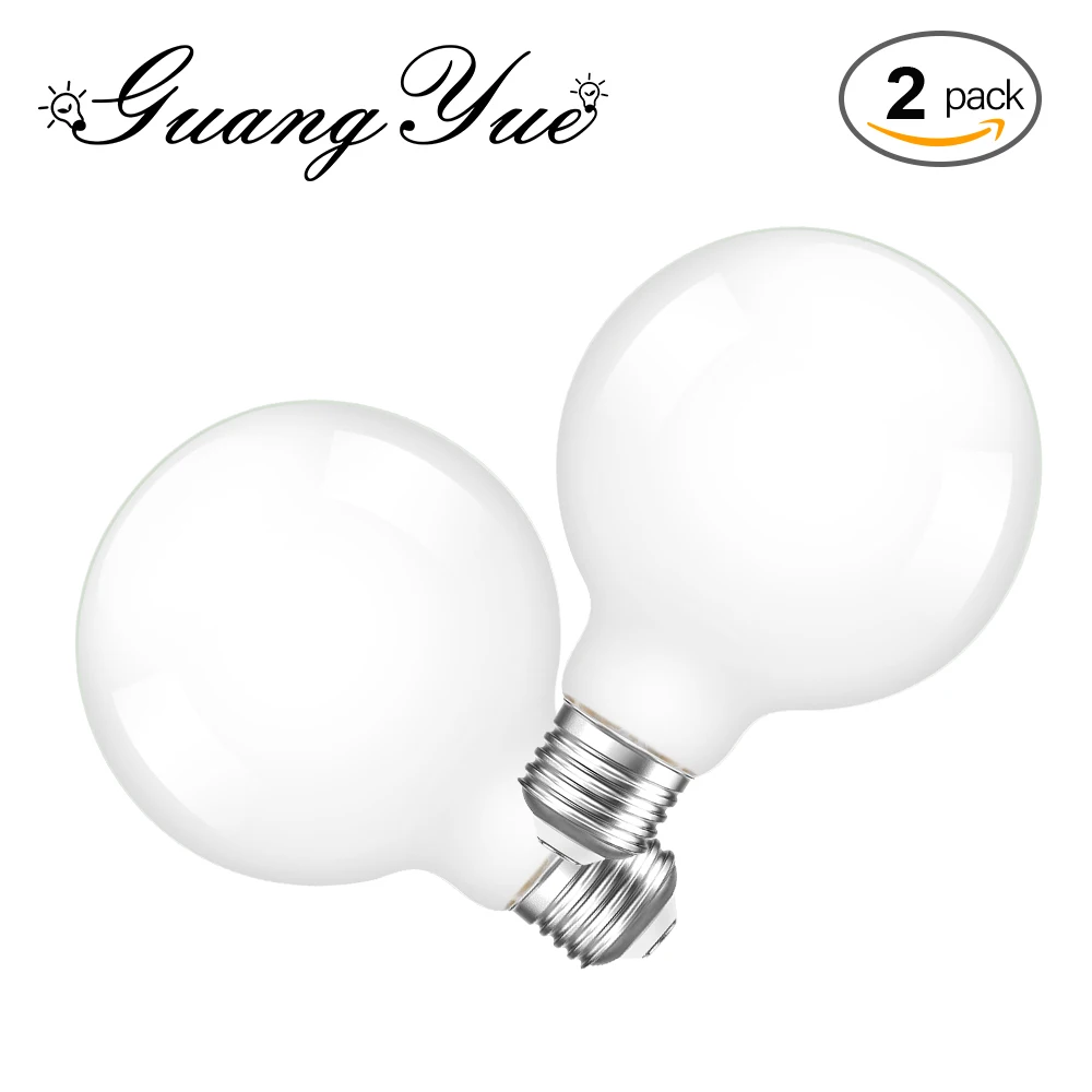 

2Pcs G95 Globe LED Night Bulb E26 12W 100V 110V Milky Frosted Glass Warm White Ceiling Pendant Light Lamp High Brightness Source