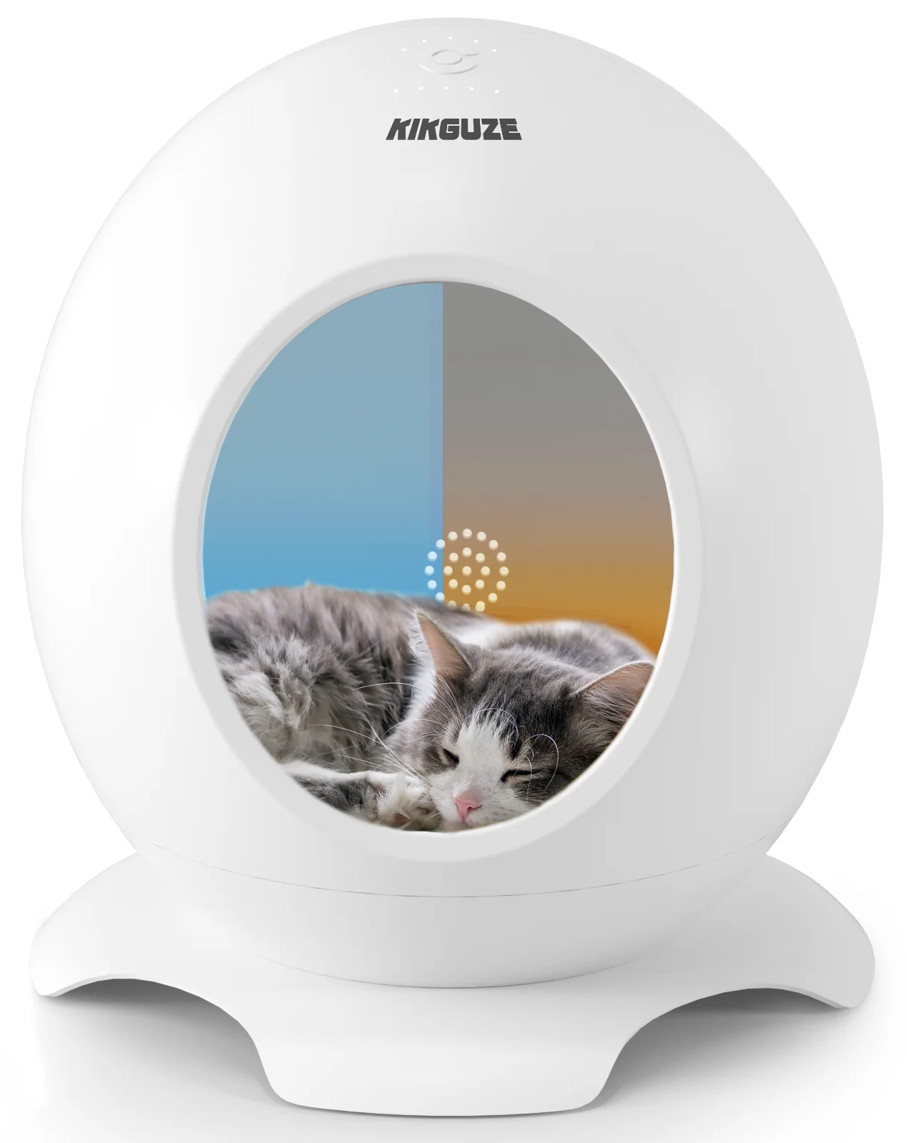 Modern Round Pet Bed for Cats or Small Dogs, Mini Medium Sized Dog Cat Bed Self Warming Autumn Winter Indoor Snooze Sleeping