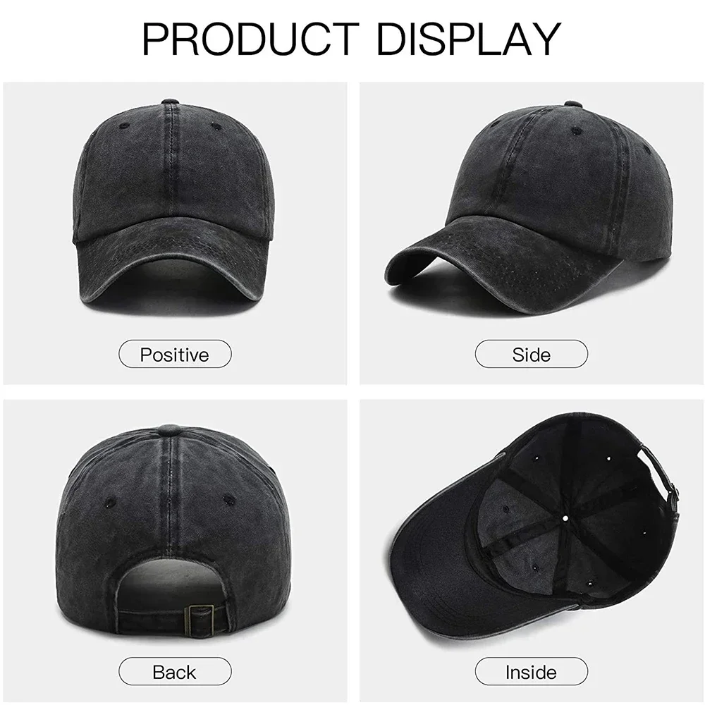 Denim Cap Boston Terrier Dog Baseball Dad Cap Classic Washed 100% Cotton Adjustable Casual Sports for Men Women Hat