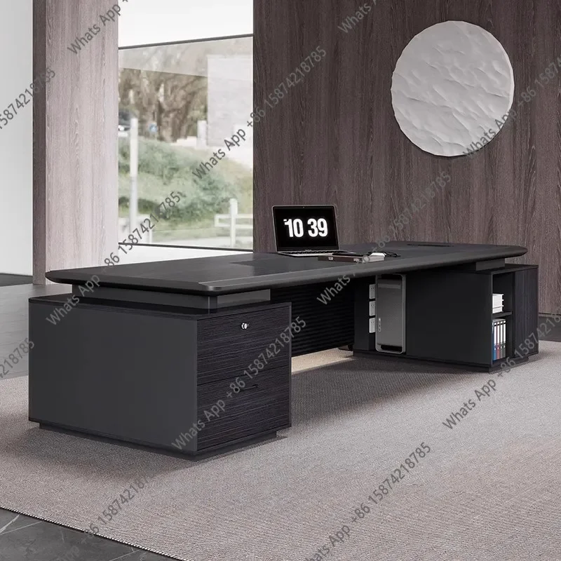 

Новый современный комплект офисной мебели: стол руководителя и кресло в китайском стиле, для одного человека, для кабинета менеджера X