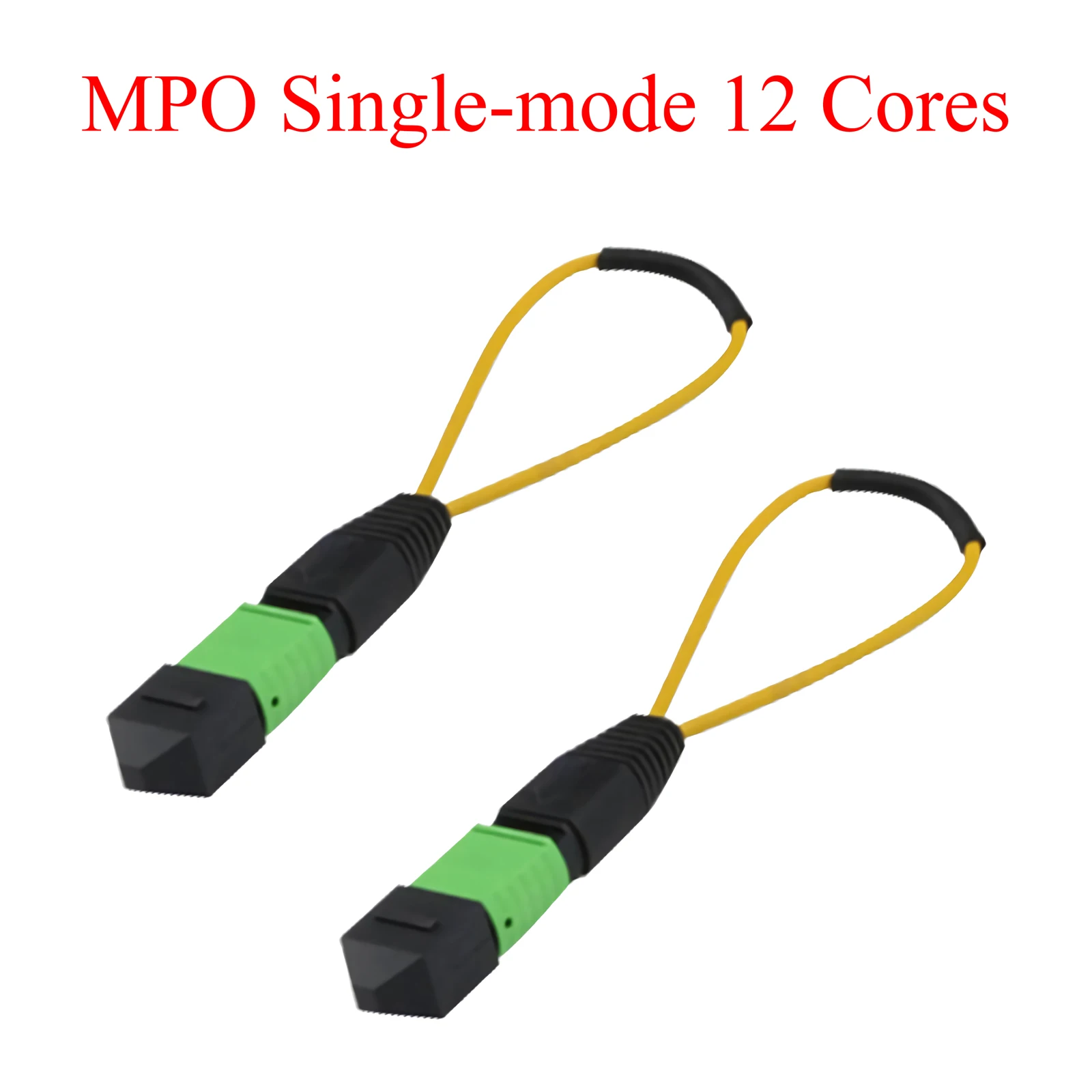 US 1PCS MPO/MTP Fiber Optic Loopback Female Single Mode Adapter 12 Cores Loop Fiber Optical Tester Plug Connector