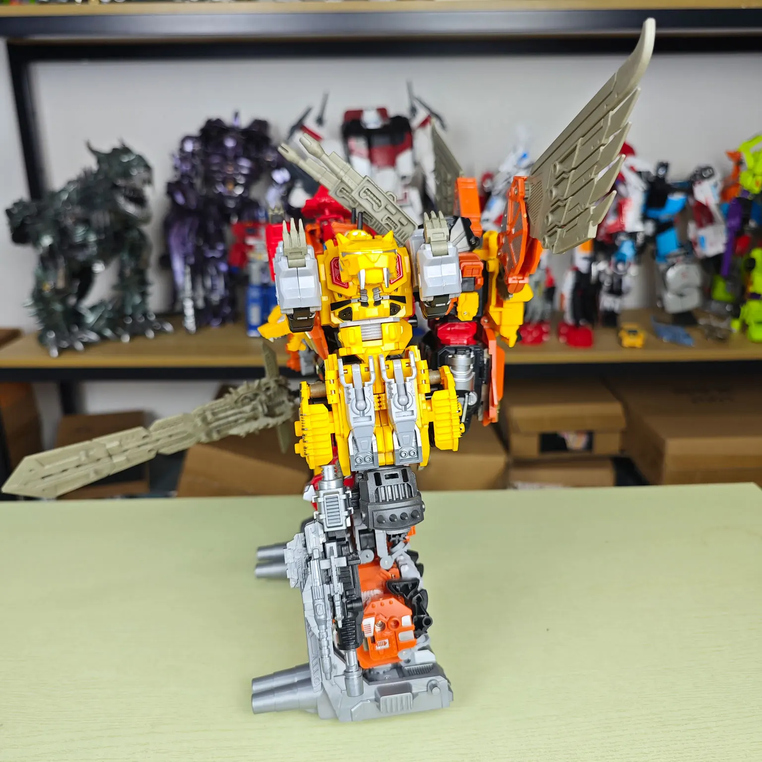 TENGYANG 30CM Predaking 변환 Predacons 6 IN 1 또는 5 IN 1 액션 피규어 장난감 상자 없음