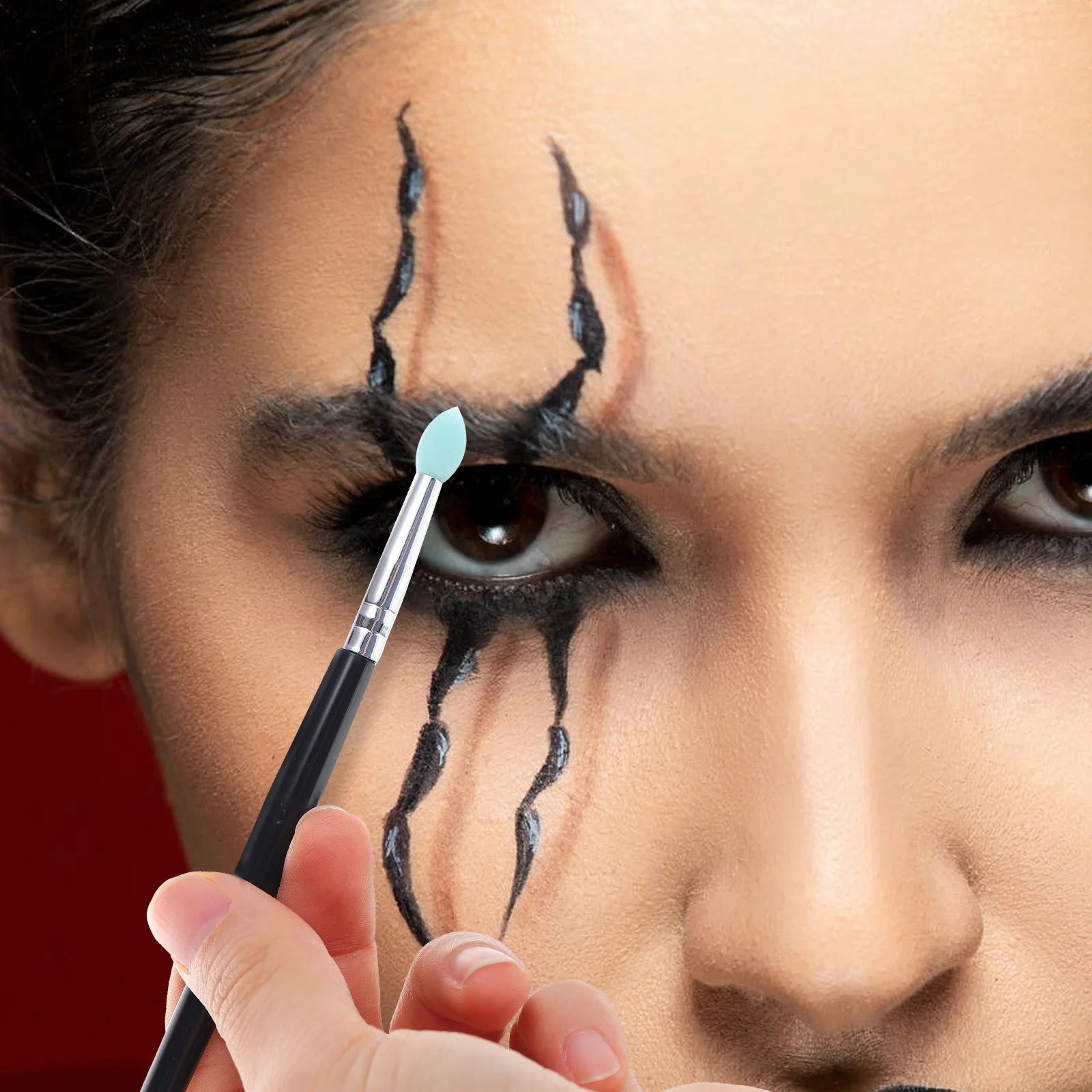 5Pcs Eyeshadow Brush Silicone Makeup Tool Lipstick Lip Balm Applicator Brush Set for Women Eyeshadow Sequin