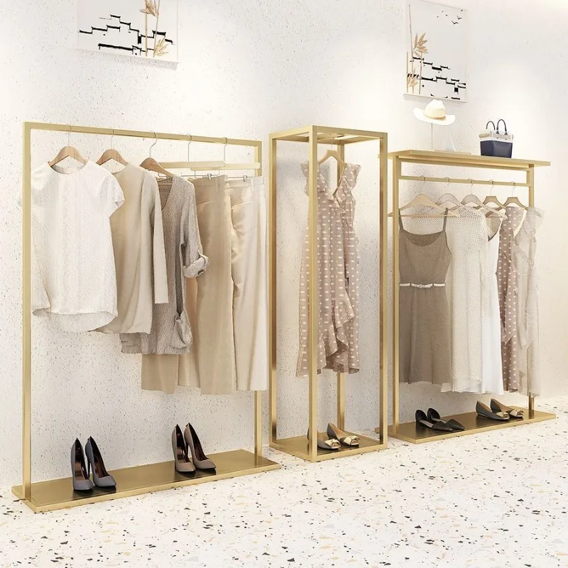 Clothing store display racks, floor-to-ceiling clothing racks, combined design display racks