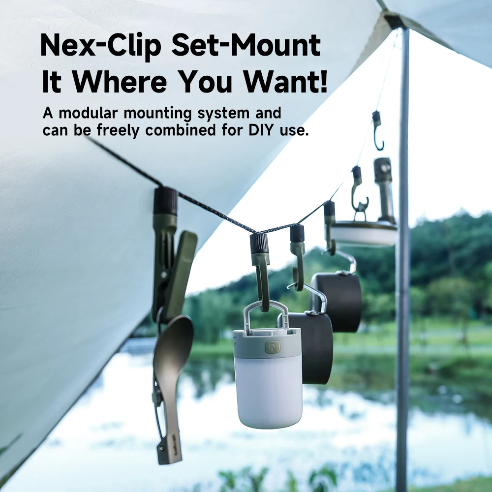NexTool 13PCS Nex-Clip Set Multi Functional Hook Carabiner Outdoor Camping Mountain Climbing Backpack Hook DIY Hand Tools
