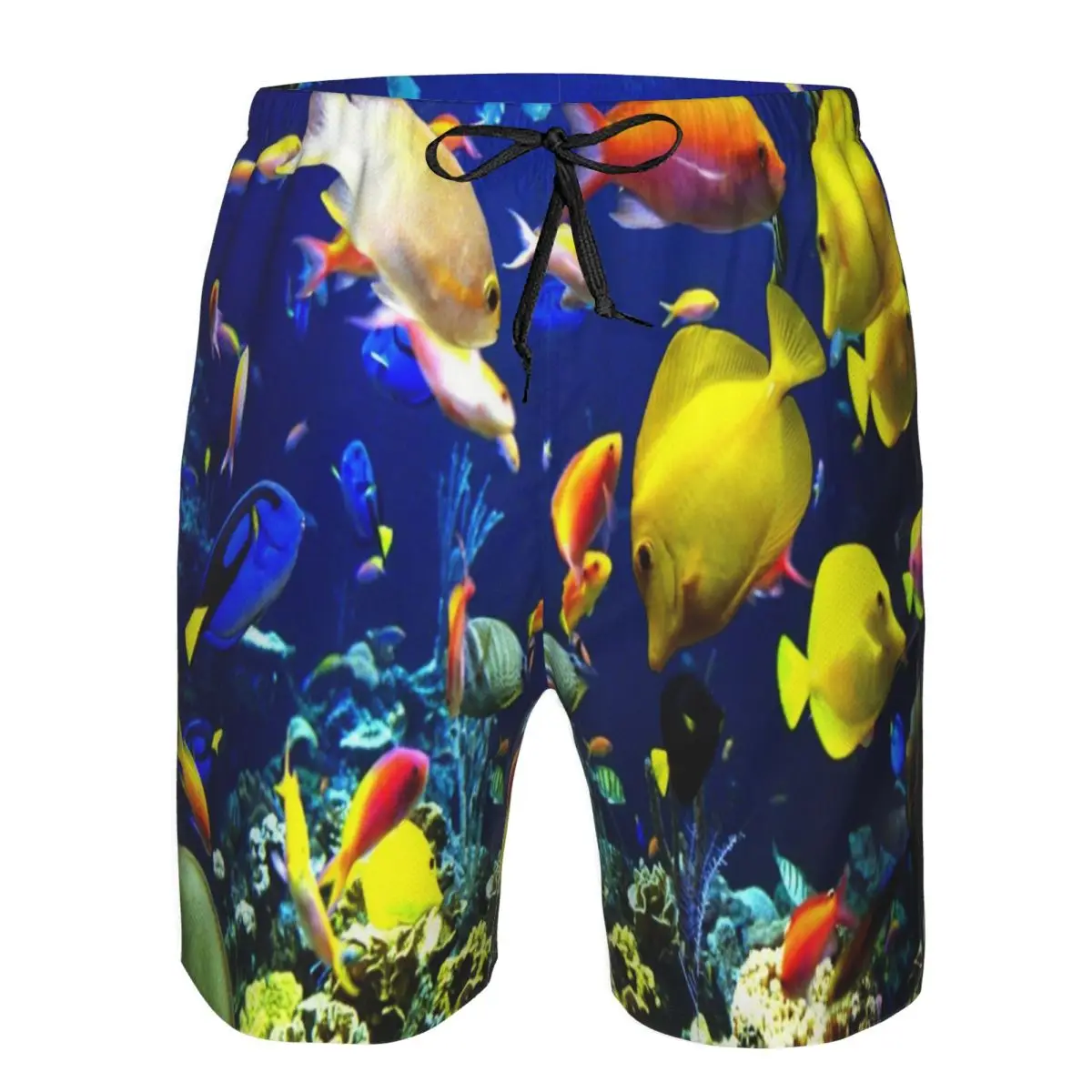 Summer beach swimsuit men quick-drying swimwear Underwater Fish Coral men breathable swimwear beach shorts sexy male swimsuit