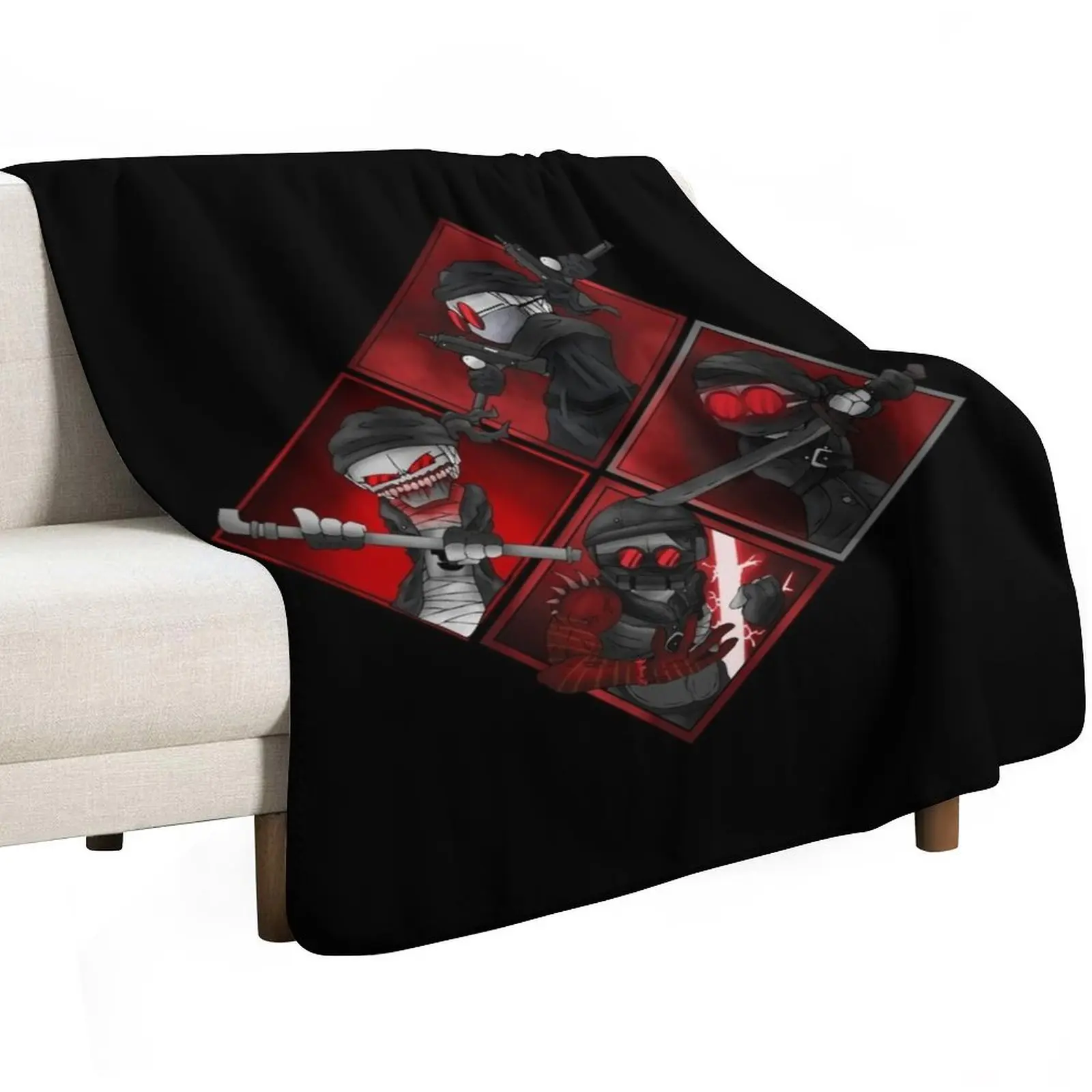 Madness combat 4 Hank j wimbleton art Throw Blanket Thermals For Travel Thin Soft For Baby Bed linens Shaggy Blankets
