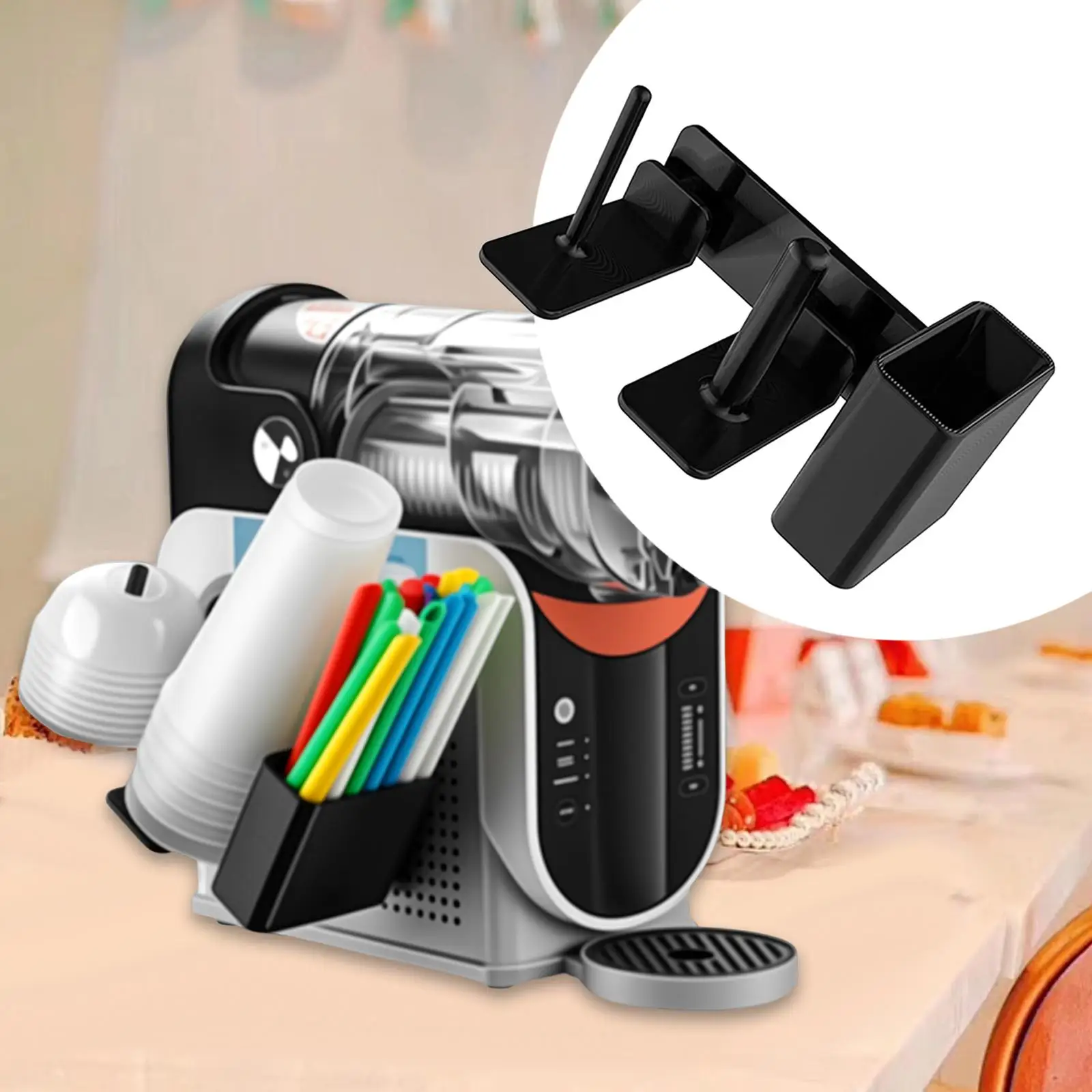 

Cup Storage Organizer for Slushie Machine 3 Compartment Slushie Machine Accessories for Cups, Lids & Straws for FS301 Station