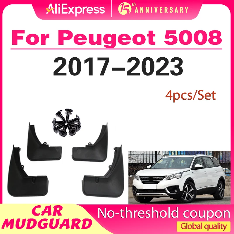 

For Peugeot 5008 2017 2018 2019 2020 2021 2022 2023 Fender Mudguard Mud Flaps Guard Splash Flap Mudguards Car Accessories