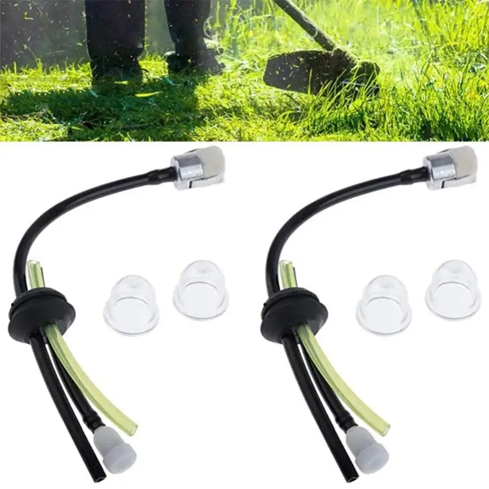 2Pcs Universal Grass Trimmer Fuel Line Filter Kit Mower Carburetor Brush Cutter Wool Filter Set Lawn Mower Chain Saw Fuel Hose