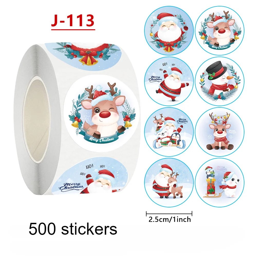 500 Stickers Roll Rainbow Laser Thank You Christmas Sticker Festival Handmade Commercial Decoration Sticker Label  Custom