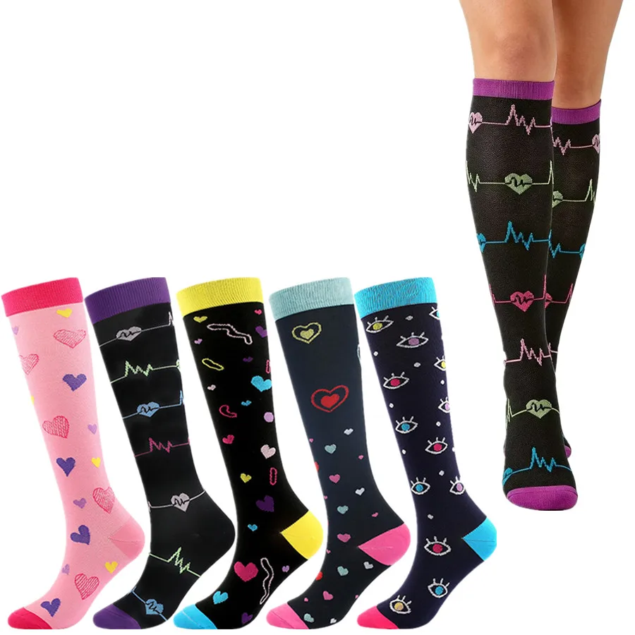 

1/5 пар компрессионных спортивных носков для мужчин и женщин, высокопроизводительные носки для баскетбола, тенниса