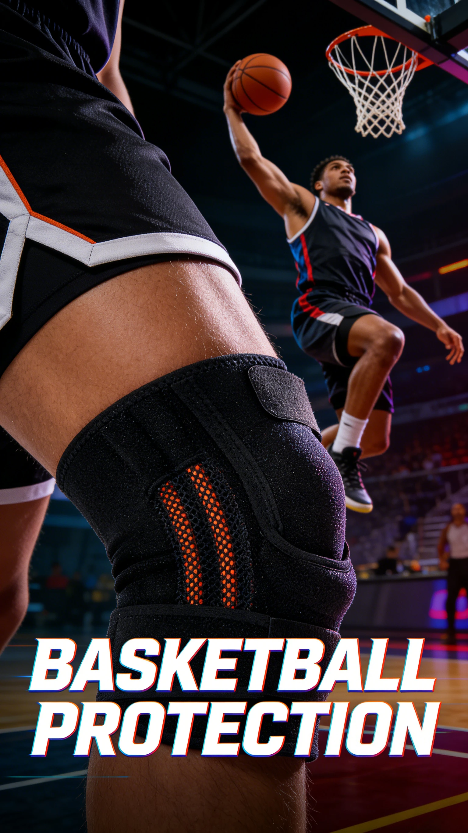 

Пара противоударных наколенников - декомпрессионная поддержка надколенника для баскетбола, бега и защиты во время занятий спортом