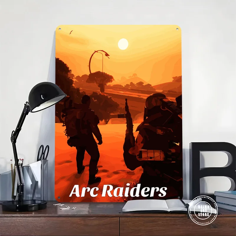 Arc Raiders Game Metal Poster Customized Wall Art Retro Vintage Tinplate Signs for Fans Office Decoration Gaming Desk Decor Home